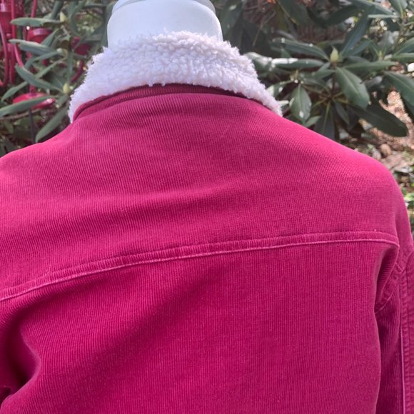 AC-3998 Pink Corduroy Bomber Jacket - Picture 5 of 8